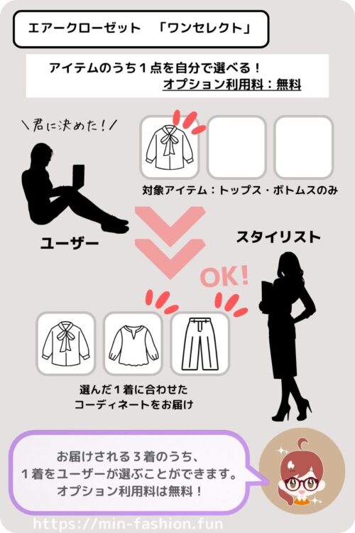 エアークローゼットのオプション「ワンセレクト」