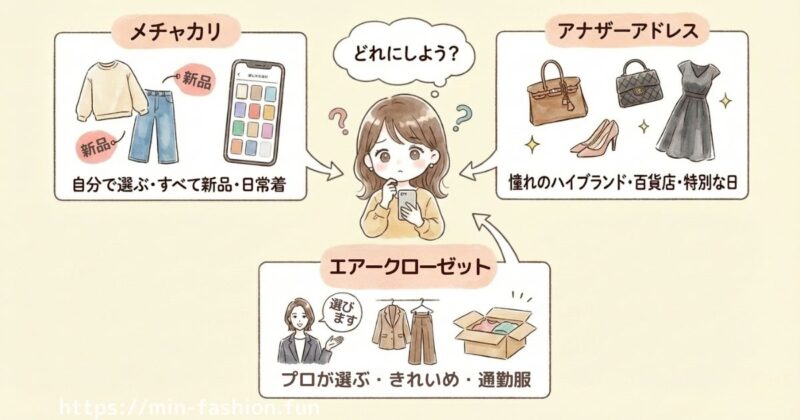 メチャカリよりも他の服のサブスクの方が合うケース