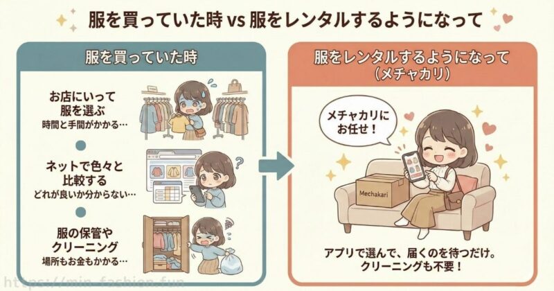 メチャカリをやってみて良かった!服を買わないと想像以上に楽!